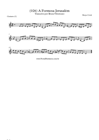 20016 Partitura - (026) A Formosa Jerusalém - Clarinete (C)