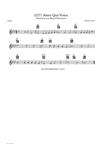 20035 Partitura - (027) Amor Que Vence - Violão