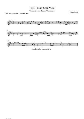 28379 Partitura - (030) Não Sou Meu - Clarinete (Bb)