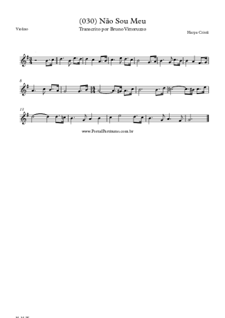 20069 Partitura - (030) Não Sou Meu - Violino