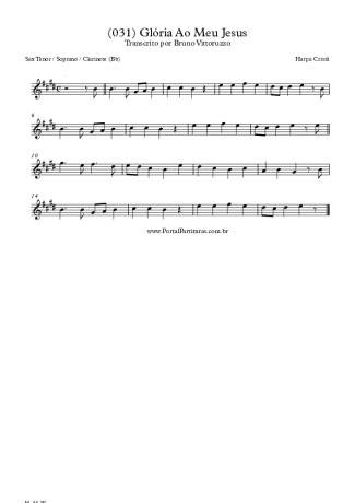 28380 Partitura - (031) Glória Ao Meu Jesus - Clarinete (Bb)