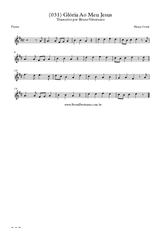 20144 Partitura - (031) Glória Ao Meu Jesus - Flauta Transversal