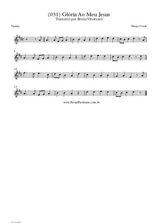 20152 Partitura - (031) Glória Ao Meu Jesus - Violino