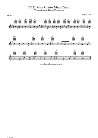 20162 Partitura - (032) Meu Cristo Meu Cristo - Violão