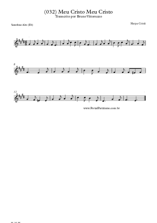 20158 Partitura - (032) Meu Cristo Meu Cristo - Saxofone Alto (Eb)