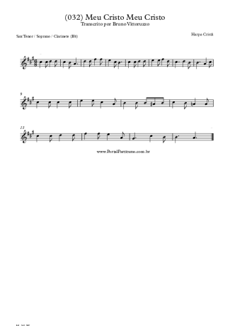 20157 Partitura - (032) Meu Cristo Meu Cristo - Saxofone Tenor Soprano (Bb)