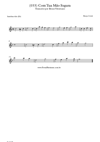 20169 Partitura - (033) Com Tua Mão Segura - Saxofone Alto (Eb)
