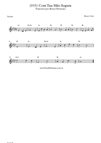 20170 Partitura - (033) Com Tua Mão Segura - Teclado