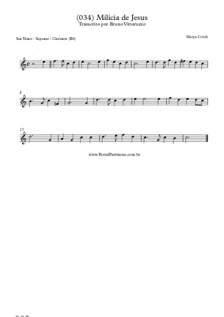 28383 Partitura - (034) Milícia De Jesus - Clarinete (Bb)
