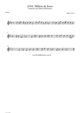 20177 Partitura - (034) Milícia De Jesus - Flauta Transversal