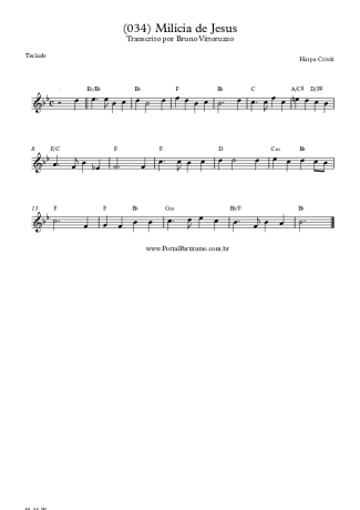20181 Partitura - (034) Milícia De Jesus - Teclado