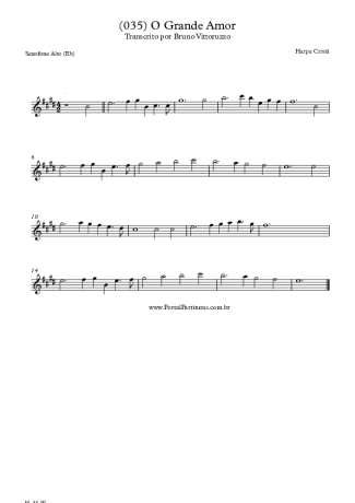 20191 Partitura - (035) O Grande Amor - Saxofone Alto (Eb)