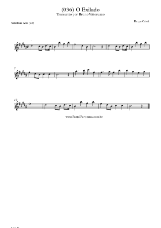 20202 Partitura - (036) O Exilado - Saxofone Alto (Eb)