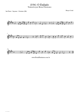 20201 Partitura - (036) O Exilado - Saxofone Tenor Soprano (Bb)