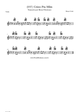 20217 Partitura - (037) Cristo Pra Mim - Violão