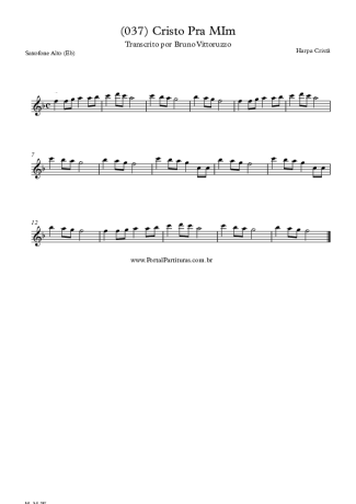20213 Partitura - (037) Cristo Pra Mim - Saxofone Alto (Eb)