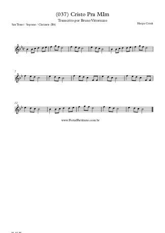 28386 Partitura - (037) Cristo Pra Mim - Clarinete (Bb)