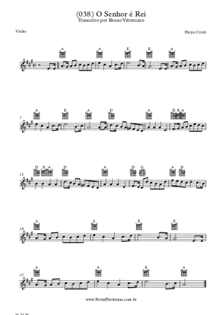 20228 Partitura - (038) O Senhor É Rei - Violão