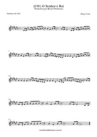 20224 Partitura - (038) O Senhor É Rei - Saxofone Alto (Eb)
