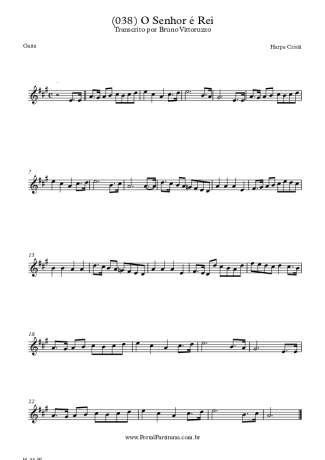 20222 Partitura - (038) O Senhor É Rei - Gaita