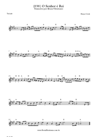 20225 Partitura - (038) O Senhor É Rei - Teclado