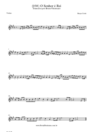 20229 Partitura - (038) O Senhor É Rei - Violino