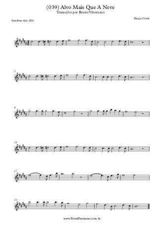 20235 Partitura - (039) Alvo Mais Que A Neve - Saxofone Alto (Eb)