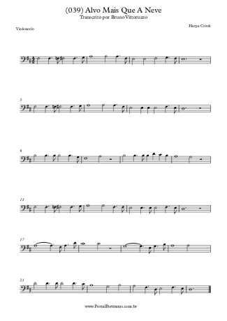 20241 Sheet music - (039) Alvo Mais Que A Neve - Cello