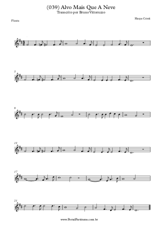 20232 Partitura - (039) Alvo Mais Que A Neve - Flauta Transversal