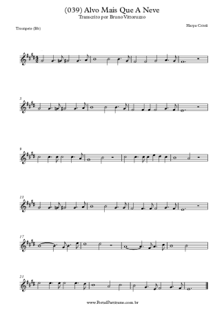 20238 Partitura - (039) Alvo Mais Que A Neve - Trompete