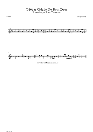 20244 Partitura - (040) A Cidade Do Bom Deus - Flauta Transversal