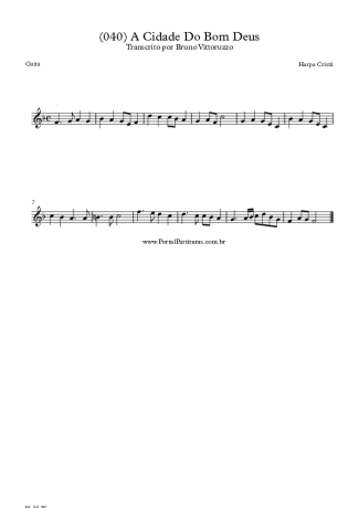 20245 Partitura - (040) A Cidade Do Bom Deus - Gaita