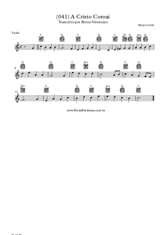 20262 Partitura - (041) A Cristo Coroai - Violão