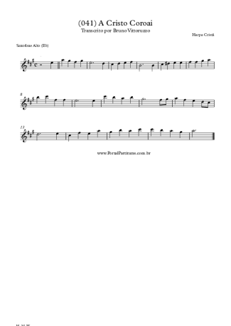20258 Partitura - (041) A Cristo Coroai - Saxofone Alto (Eb)