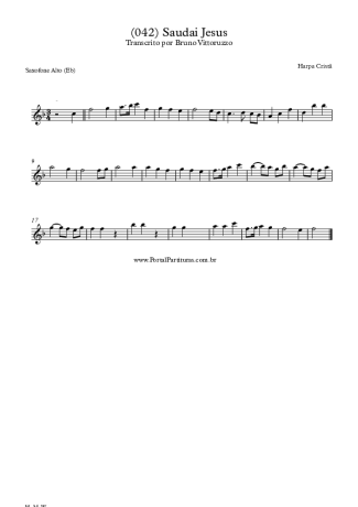 20269 Partitura - (042) Saudai Jesus - Saxofone Alto (Eb)