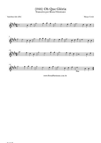 20291 Partitura - (044) Oh Que Glória - Saxofone Alto (Eb)