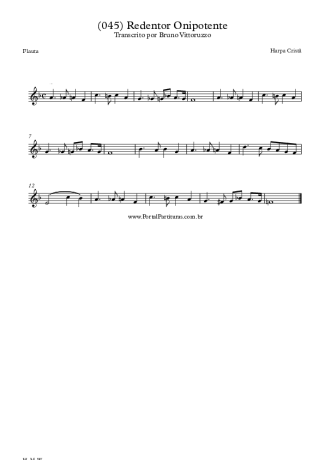 20299 Partitura - (045) Redentor Onipotente - Flauta Transversal