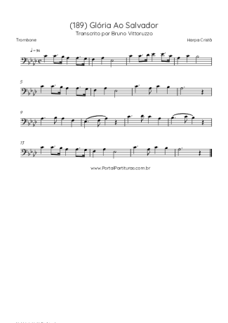 32987 Partitura - (189) Glória Ao Salvador - Trombone