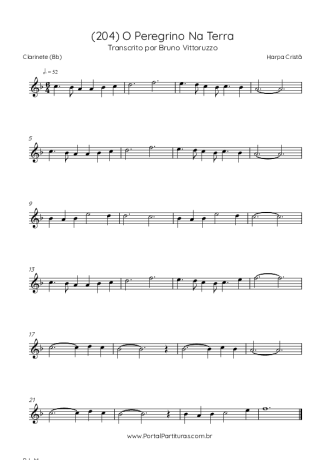 33160 Partitura - (204) O Peregrino Na Terra - Clarinete (Bb)