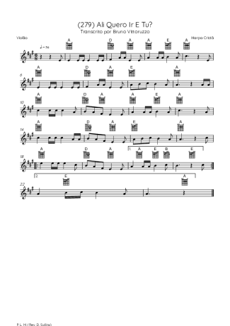 39650 Partitura - (279) Ali Quero Ir E Tu - Violão