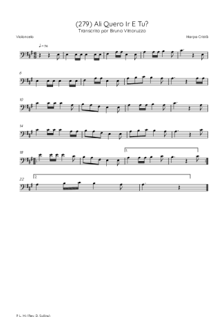 39652 Partitura - (279) Ali Quero Ir E Tu - Violoncelo