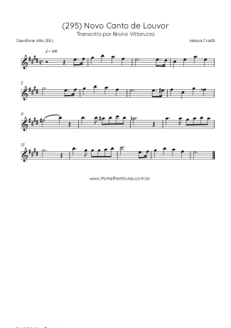 39838 Partitura - (295) Novo Canto De Louvor - Saxofone Alto (Eb)