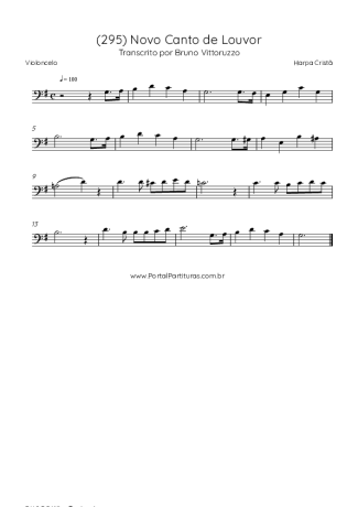 39844 Partitura - (295) Novo Canto De Louvor - Violoncelo