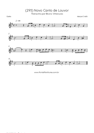 39836 Partitura - (295) Novo Canto De Louvor - Gaita