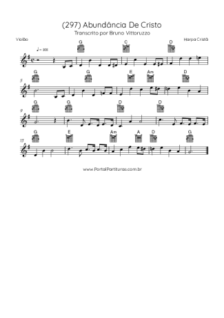 39866 Partitura - (297) Abundância De Cristo - Violão