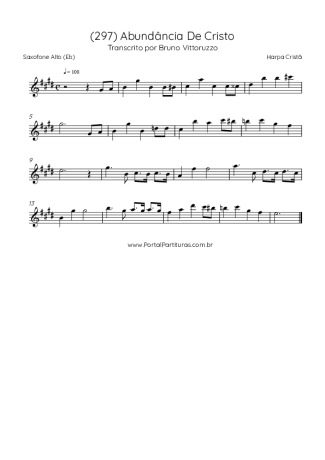 39862 Partitura - (297) Abundância De Cristo - Saxofone Alto (Eb)