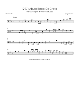 39868 Partitura - (297) Abundância De Cristo - Violoncelo