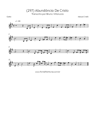 39860 Partitura - (297) Abundância De Cristo - Gaita