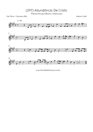 39861 Partitura - (297) Abundância De Cristo - Saxofone Tenor Soprano (Bb)