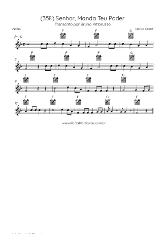 42995 Partitura - (358) Senhor Manda Teu Poder - Violão